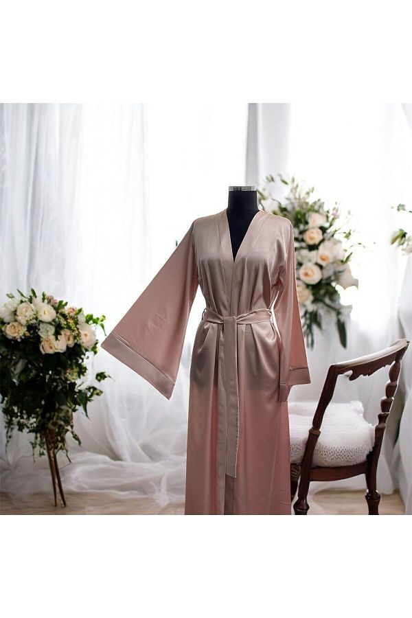 Wildflower satin kimono maxi dress outlet