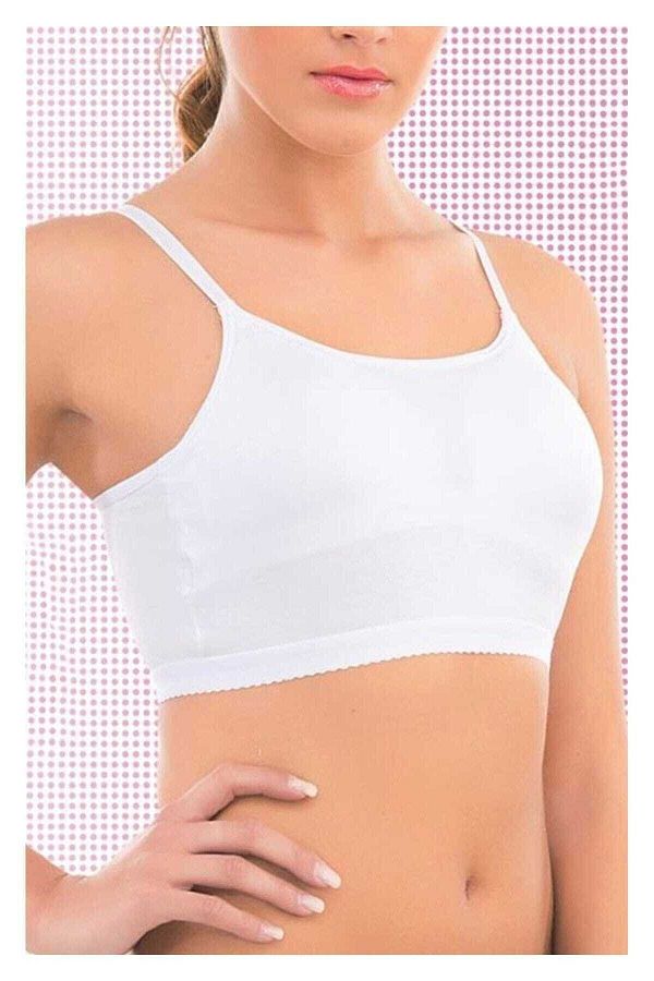 İmer Çamaşır-Women's White Covered Bustier 1
