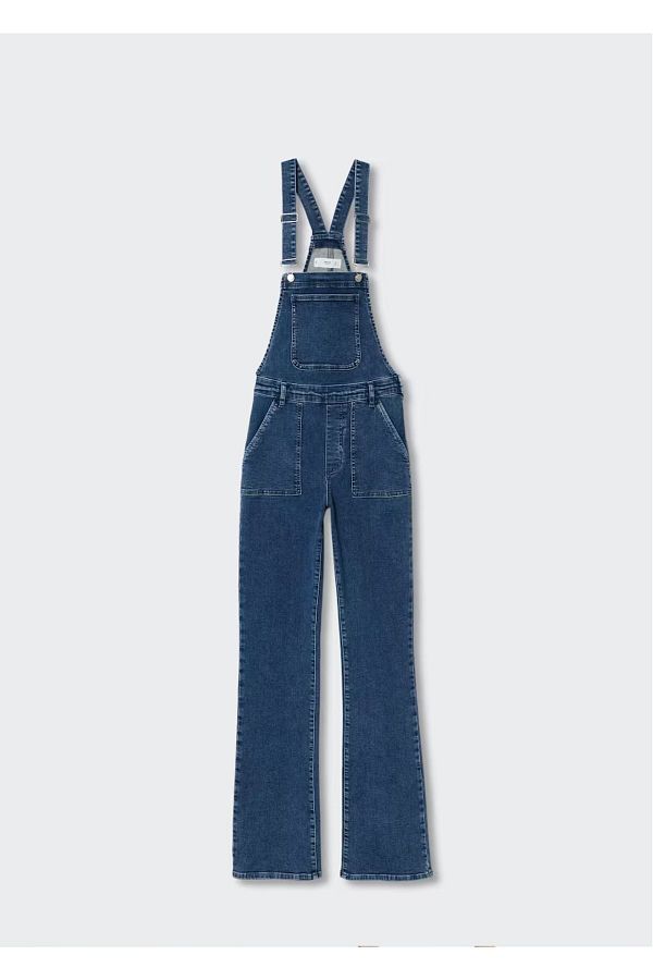 Long denim overalls deals