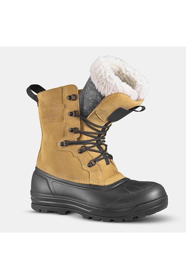 Decathlon Quechua Men s Outdoor Waterproof Snow Boots Leather Sh500 U warm Trendyol