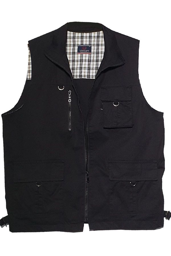 Lifeguard-Plus Size Cotton Safari Vest 1