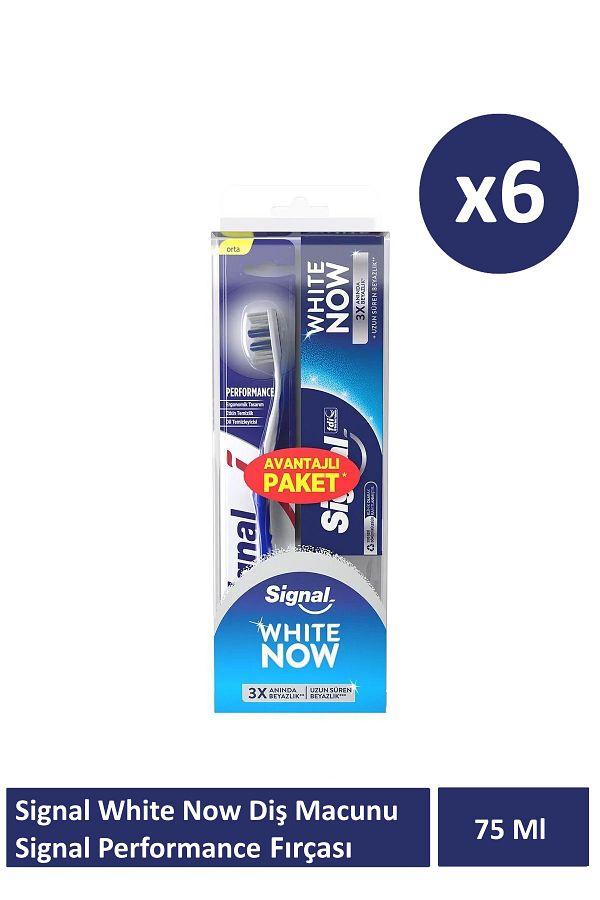 Signal-Whitnow 75ml Performance Brush - Toothpaste X 6 Pieces 1