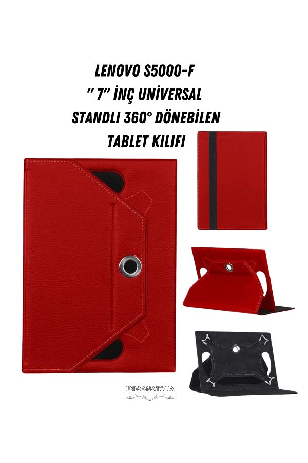 UniqAnatolia-Lenovo S5000-F - 7" Universal Stand 360 °   Rotatable Tablet Case 1