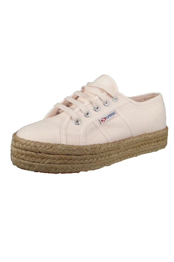 Superga plateau samt rosa top