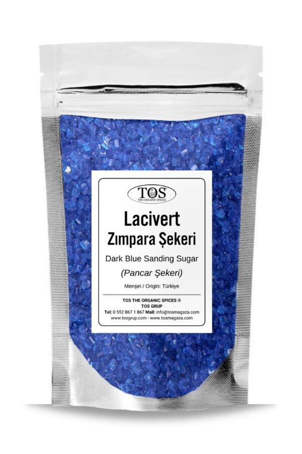 TOS The Organic Spices-250 g Dark Blue Sanding Sugar - Dark Blue Sanding Sugar 1