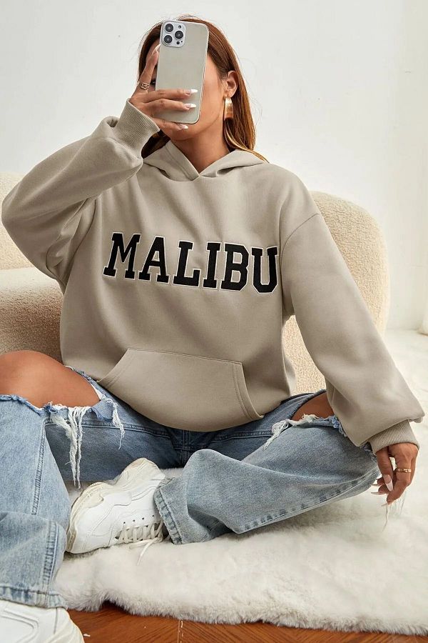 uyguntarz-Malibu bedrucktes Unisex-Sweatshirt in Übergröße 1