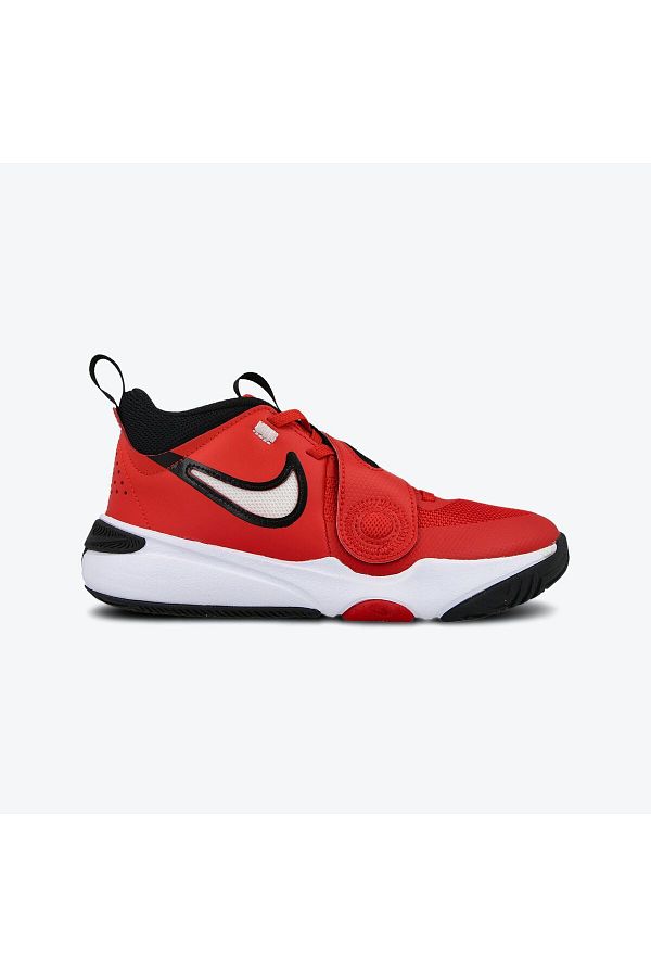 Red youth basketball shoes top