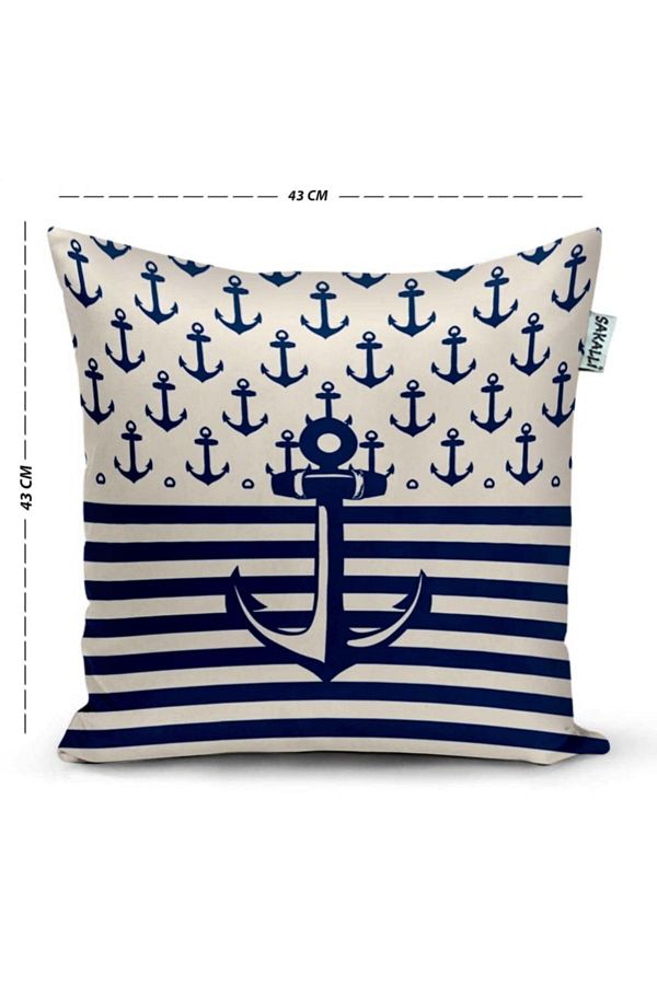 Sakallı-Husă de pernă decorativă imprimată 3D cu model Anchor 1