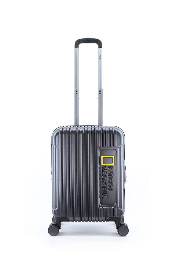National Geographic Canyon Luggage Trolley Carry On Small Metallic Black Trendyol