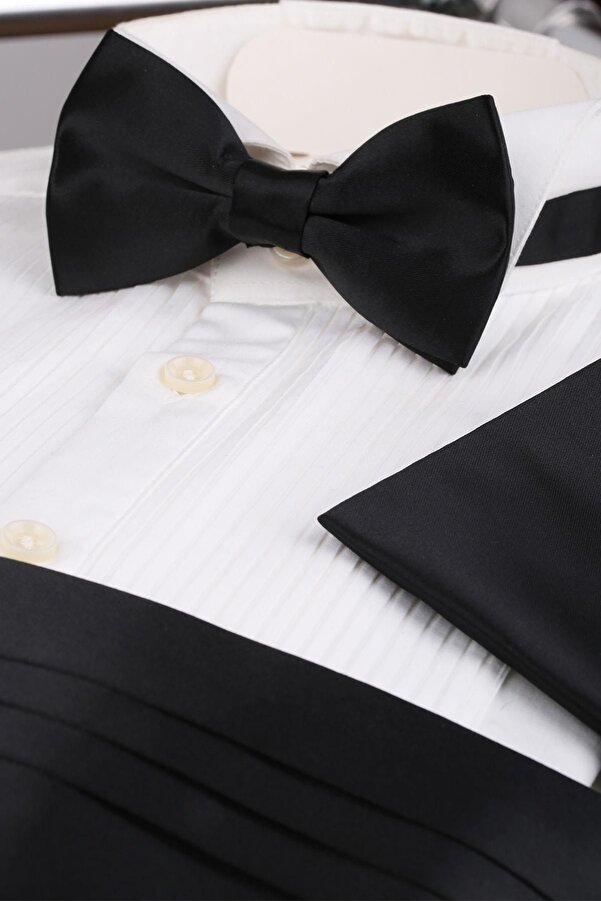 La Pescara Black Bow Tie Belt Groom Suit Tuxedo Belt- Trendyol