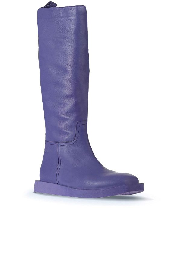 Purple flat boots shop