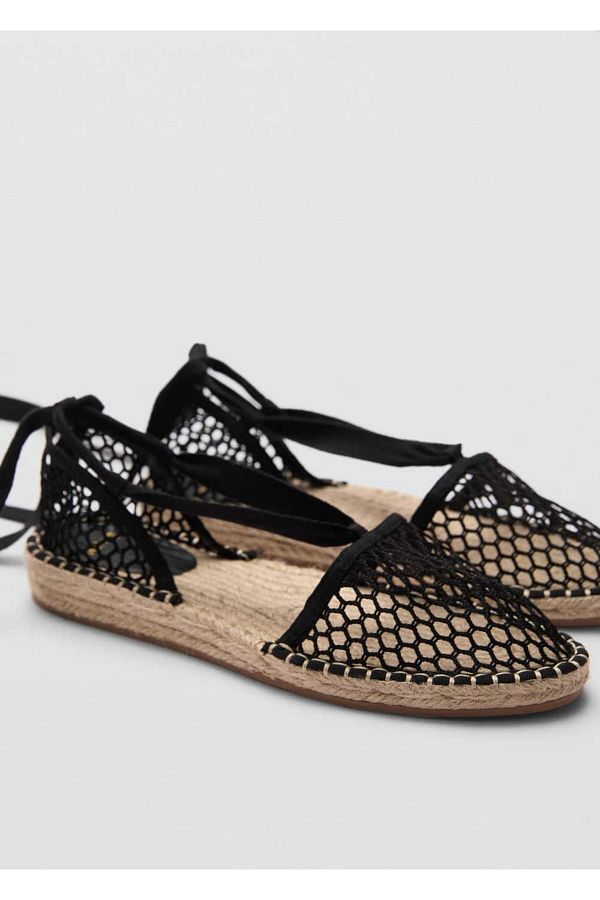 MANGO Woman-Openwork Knitted Espadrille - Comfortable and Stylish Design 1