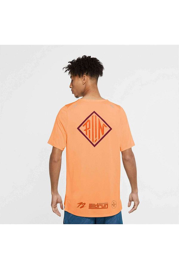 Nike Men s Dri Fit Rise 365 Wild T Shirt Orange Cu5694 805 Trendyol
