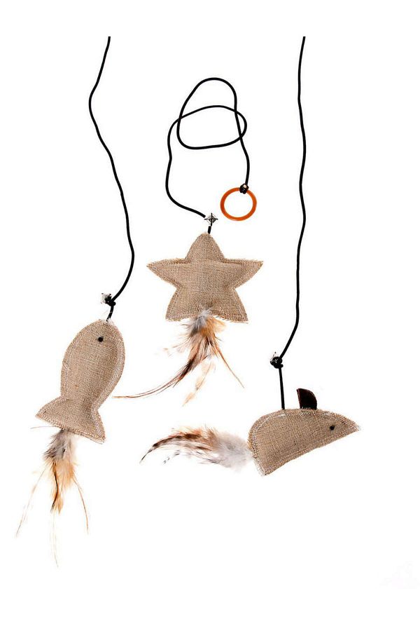 Karlie-Karlie Cat Toy with Feathers and String 10 Cm GLSTD 1