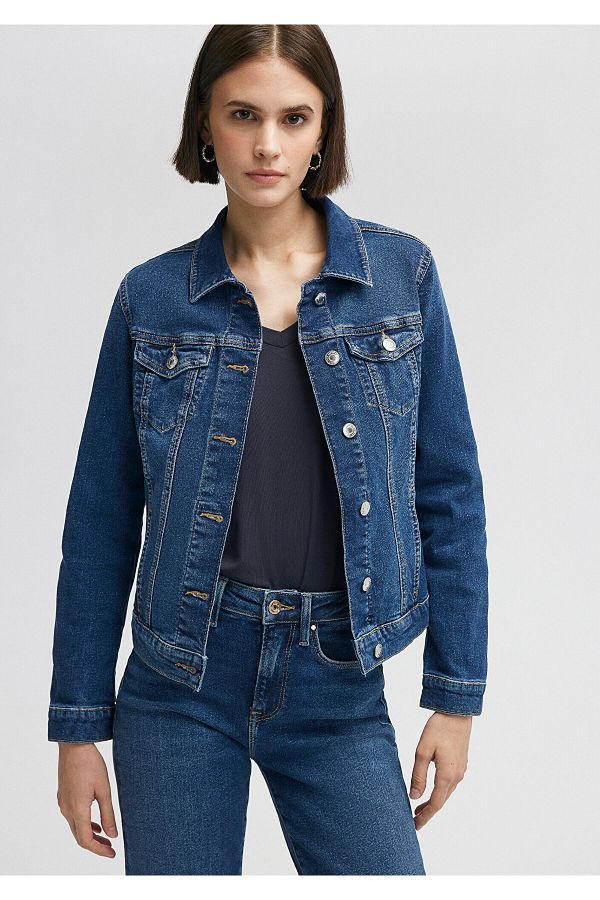 Dark jean jacket clearance