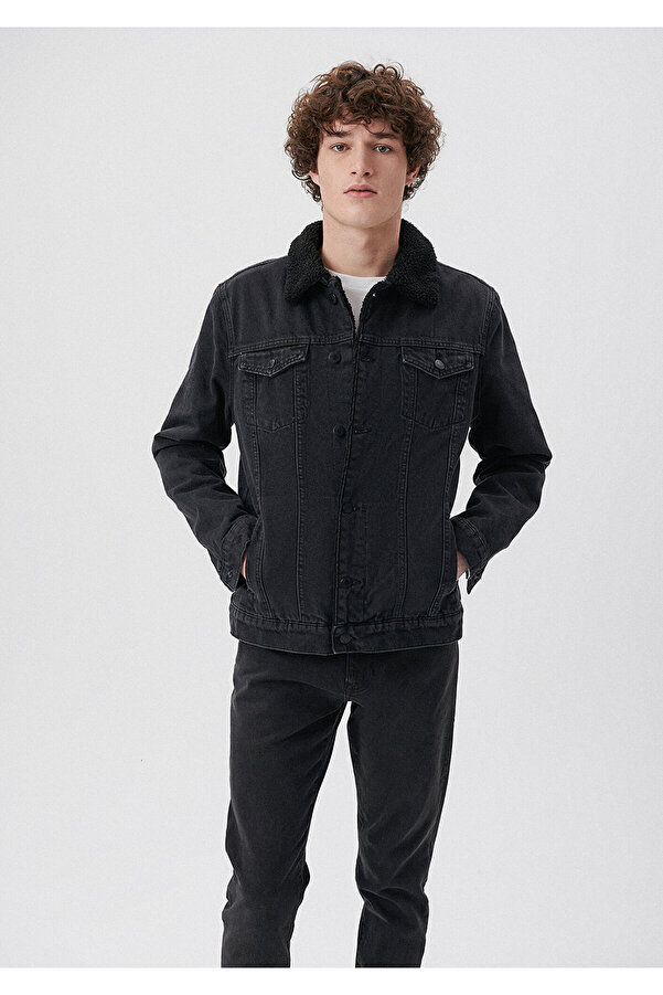 Mavi Frank 90s Gray Sherpa Jean Jacket 0115234990- Trendyol