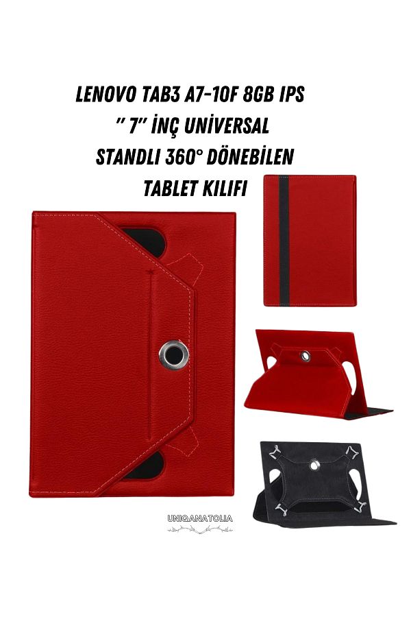 UniqAnatolia-Lenovo Tab3 A7-10F 8Gb Ips 7" Universal Stand 360 °   Rotatable Tablet Case 1