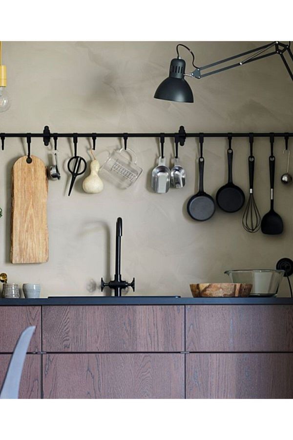 IKEA Kitchen Bathroom Rail Hanger 5 Hooks