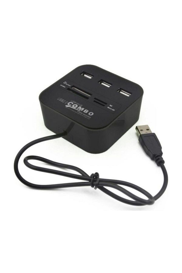 Kuvars-Usb Card Reader 3 Port Usb Hub Replicator Multiplexer 1
