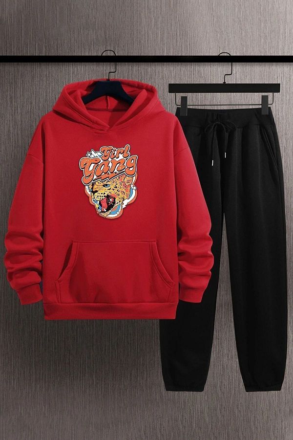 uyguntarz-Unisex Girl Gang Printed Tracksuit Set 1