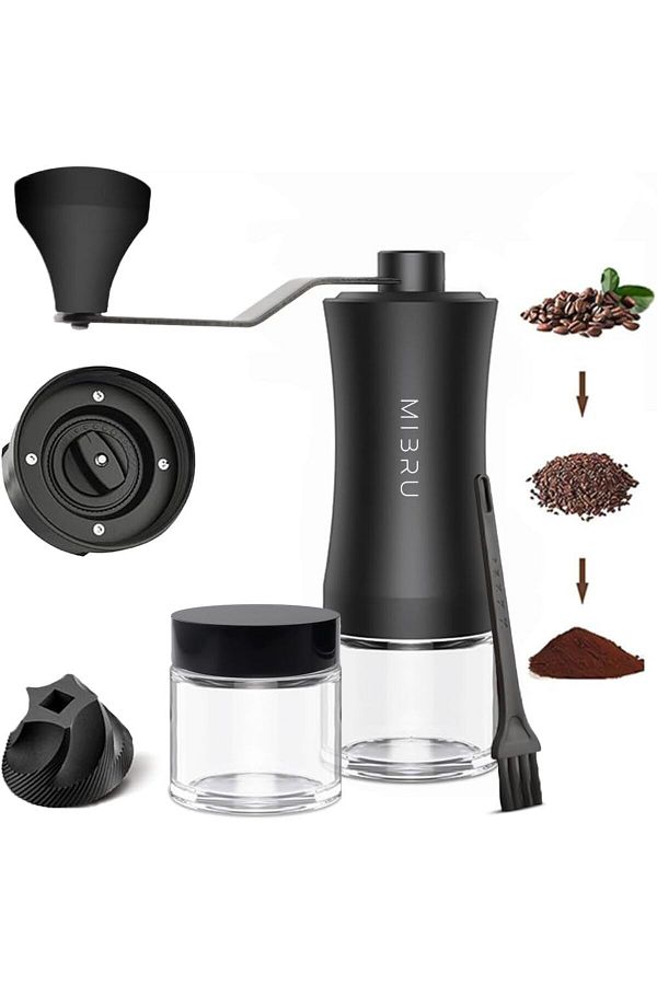MIBRU-Coffee manual grinder LE black with additional jar 1