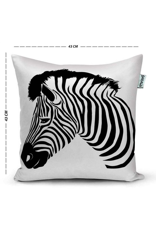Sakallı-Home Zebra Pattern 3D Digital Printed Decorative Throw Pillow Cover 1