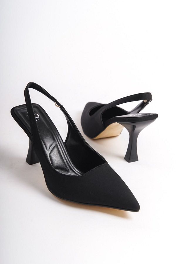 Tunus-Pointed Toe Open Back Heeled Shoes 1