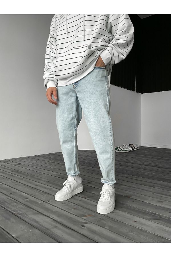BYBASICMAN-Boyfriend باللون الأزرق الفاتح Df-2097/2096/2358/2357 1