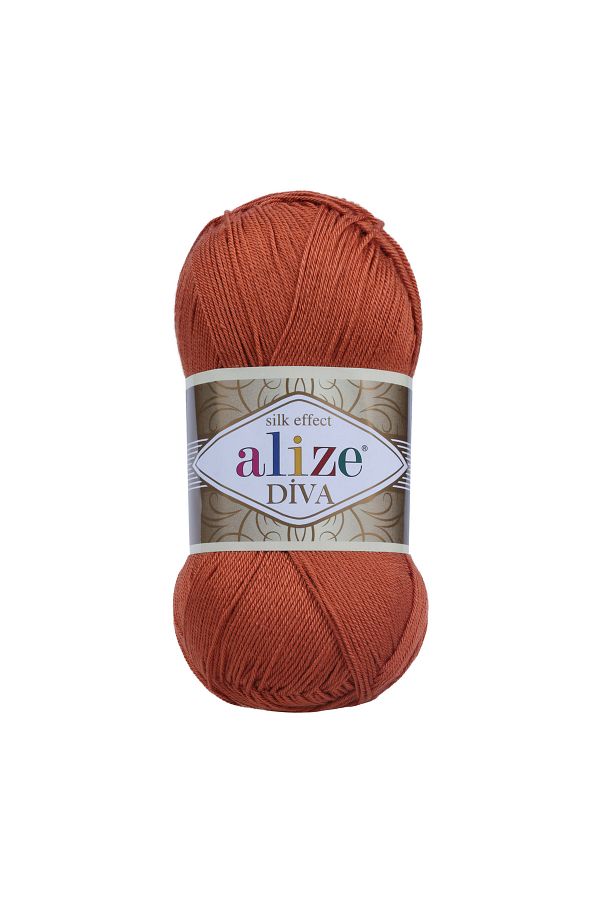 Alize-Diva Mercerized Thread - 36 Tan - 100 Gr. 350 Mt (It is smaller in size than wool knitting threads.) 1