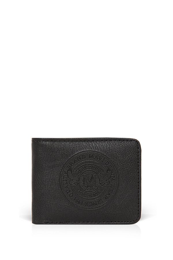 Mavi-Schwarze Geldbörse mit Siegellogo 092244-900 1