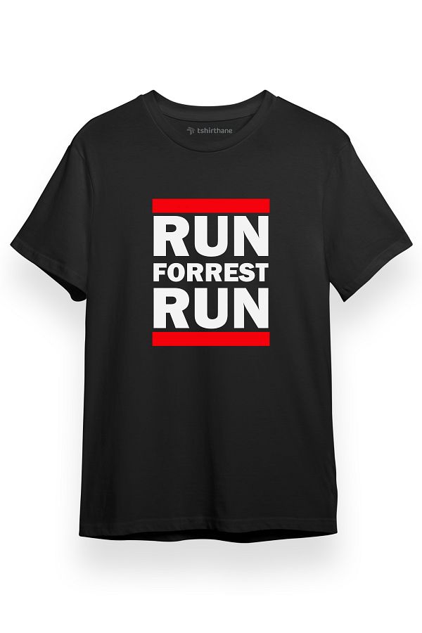 Tshirthane-Forrest Gump Run Forrest Run Black Short sleeve Men's T-shirt 1