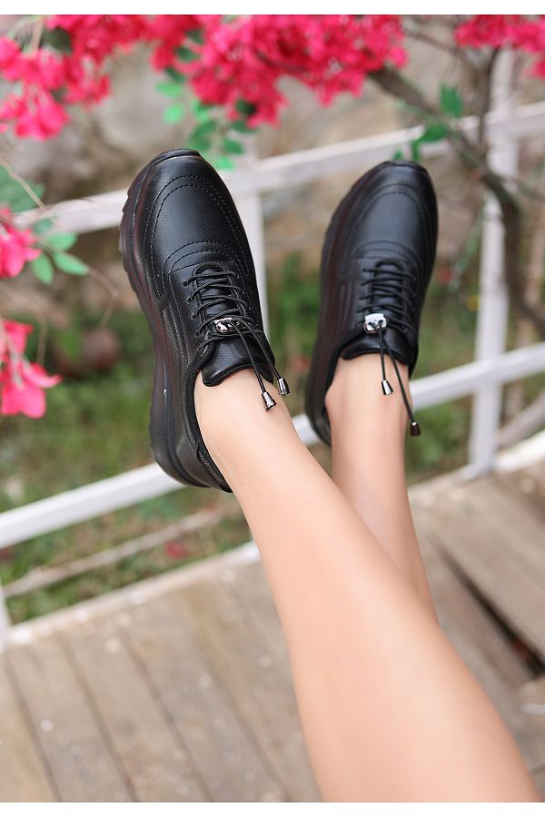 Model Shoes Black Romy Sneakers Lace up Trendyol