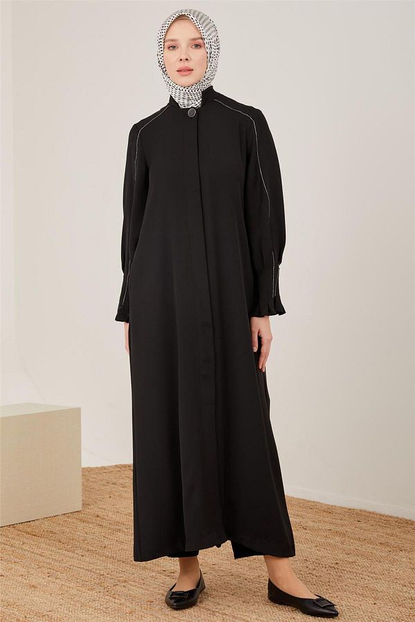 Armine Cap Abaya Black Trendyol