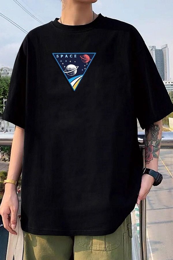 uyguntarz-Unisex-T-Shirt mit Weltraum-Aufdruck 1
