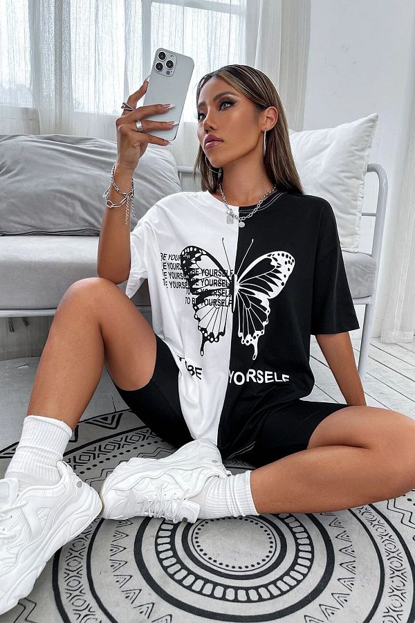 uyguntarz-Unisex T-Shirt mit Aufdruck „To Be Yourself“ 1