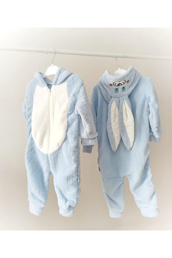 nurcix baby Nurcix Erkek Çocuk Mavi Welsoft Tulum 1,2,3 Yaş