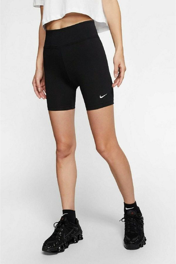 Nike Women s Black Tight Fit High Waisted Short Biker Leggings Trendyol