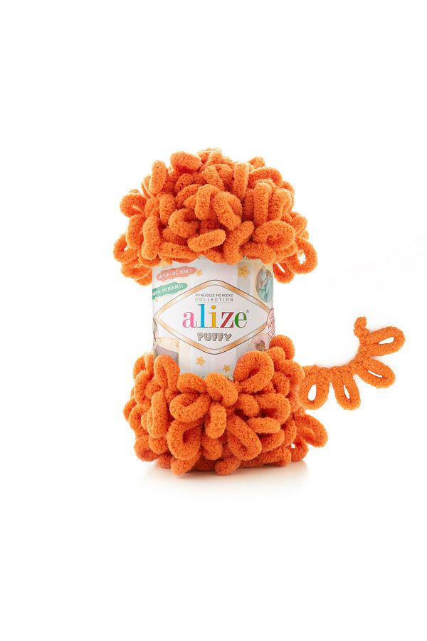 Alize-5 бр. прежда за плетене Puffy Orange, цвят 06 1