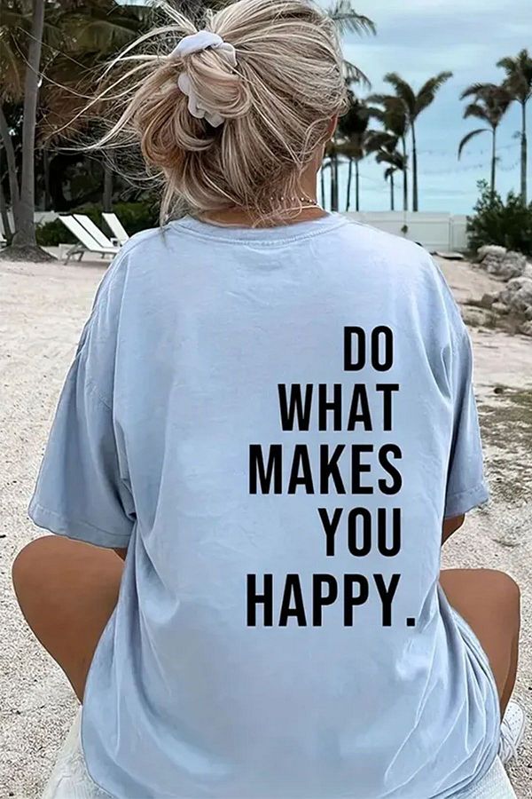 uyguntarz-Tricou unisex cu imprimeu la spate Do What Oversize 1