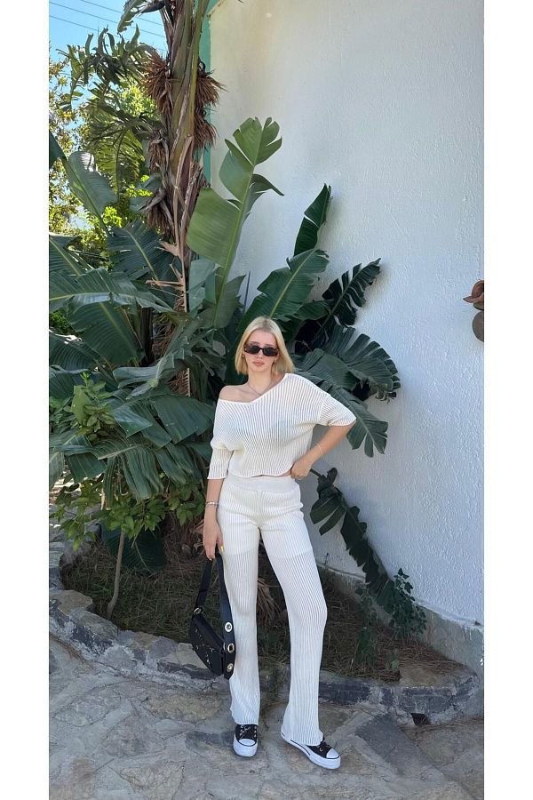 FİOXCO-Murino Double Knitwear Set - Lower and Upper Set 1