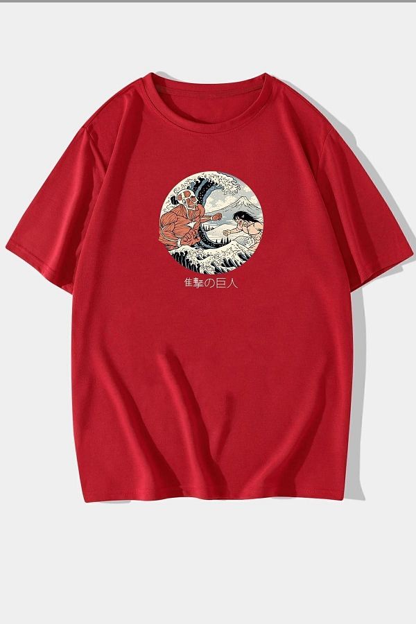 uyguntarz-T-shirt unisex Kanagawa Oki Nami Ura z nadrukiem 1