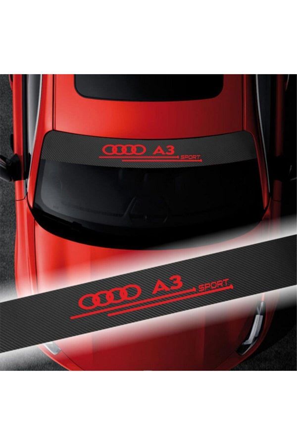 HARGE-ملصق سيارة للزجاج الأمامي من الكربون لسيارة HG Audi A3 1