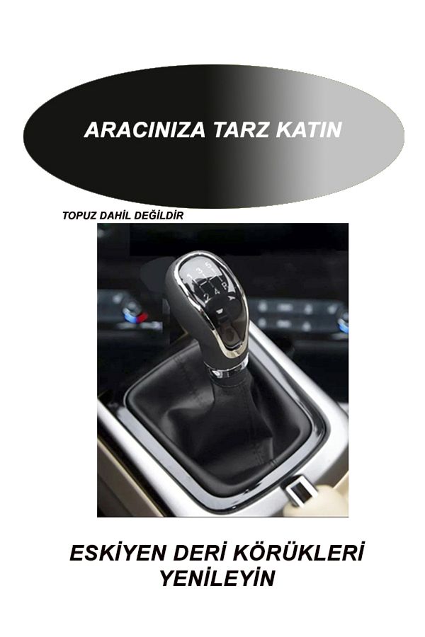 Anılfashion-RENAULT LATITUDE Compatible Vehicle, Car, Auto Gear Gaiter Black Stitching 1