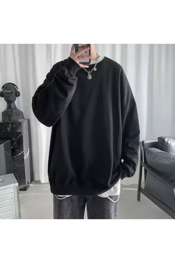 Black long sleeve sweatshirt outlet