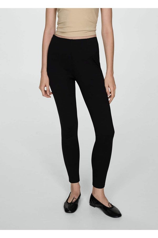 MANGO Woman-High Waist Leggings - Comfortable and Stylish Design 1