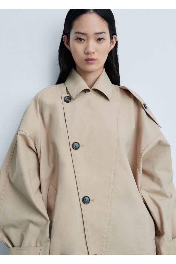 Mango double breasted trench store