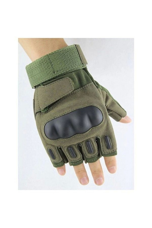REEBOW TACTICAL Tactical Military Cut Finger Bone Gloves Operation Gloves Black Trendyol