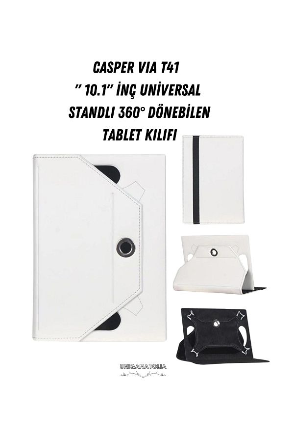 UniqAnatolia-Casper Via T41 - 10.1" Universal 360 °   Rotatable Tablet Case 1