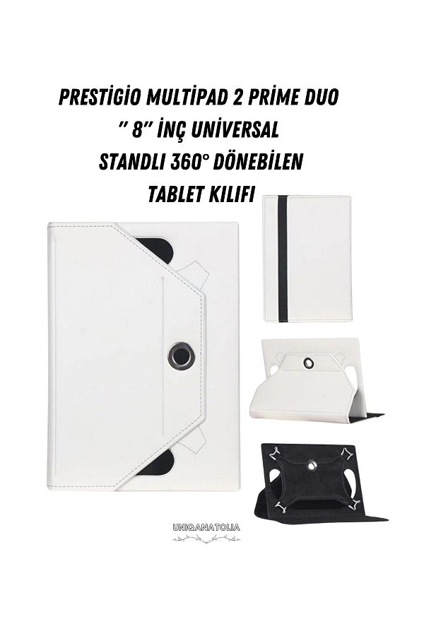UniqAnatolia-Prestigio Multipad 2 Prime Duo 8" - 360 °   Rotatable, Universal Stand Tablet Case 1
