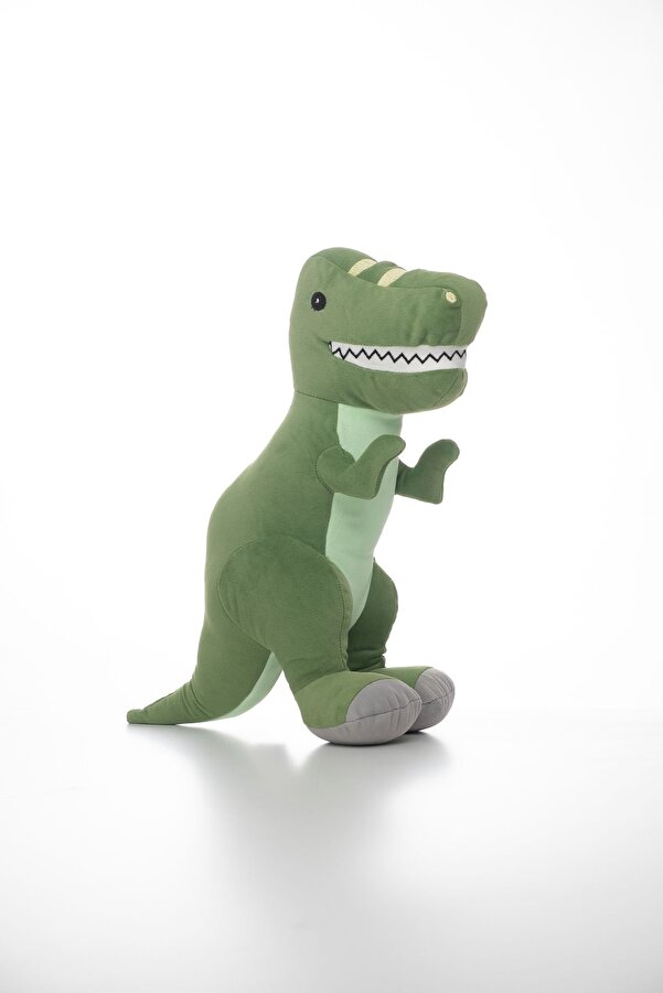 Pufu Toys Sevimli Yeşil Dinozor, Tirex Peluş Oyuncak - Yumuşak Ve Eğlenceli Oyun Arkadaşı 40 Cm